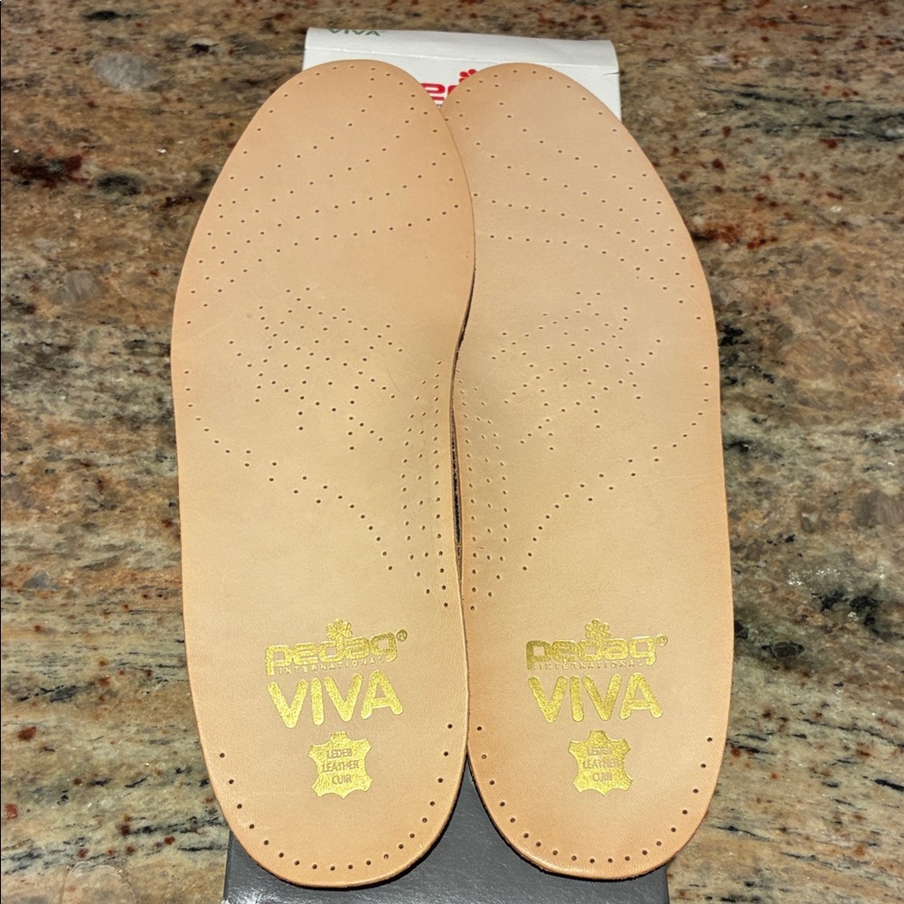 Viva Wellness Foot Support Leather Insoles - tan New-still in box - Picture 5 of 6
